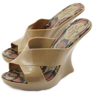 Melissa Black Vivienne Westwood Wedge Shoe Brown